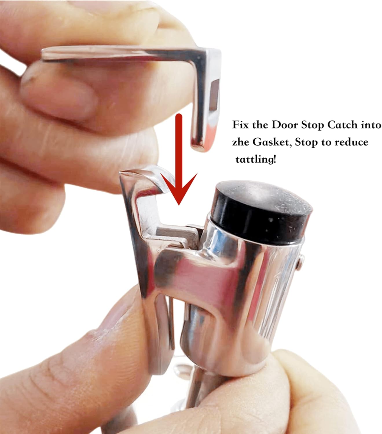 2 Sets Stainless Steel 316 Boat Door Stop Stopper Catch Door Holder Floor Knob Yacht RV Motorhome Camper Spring Latch Marine Hardware W/Fastener (2Sets)