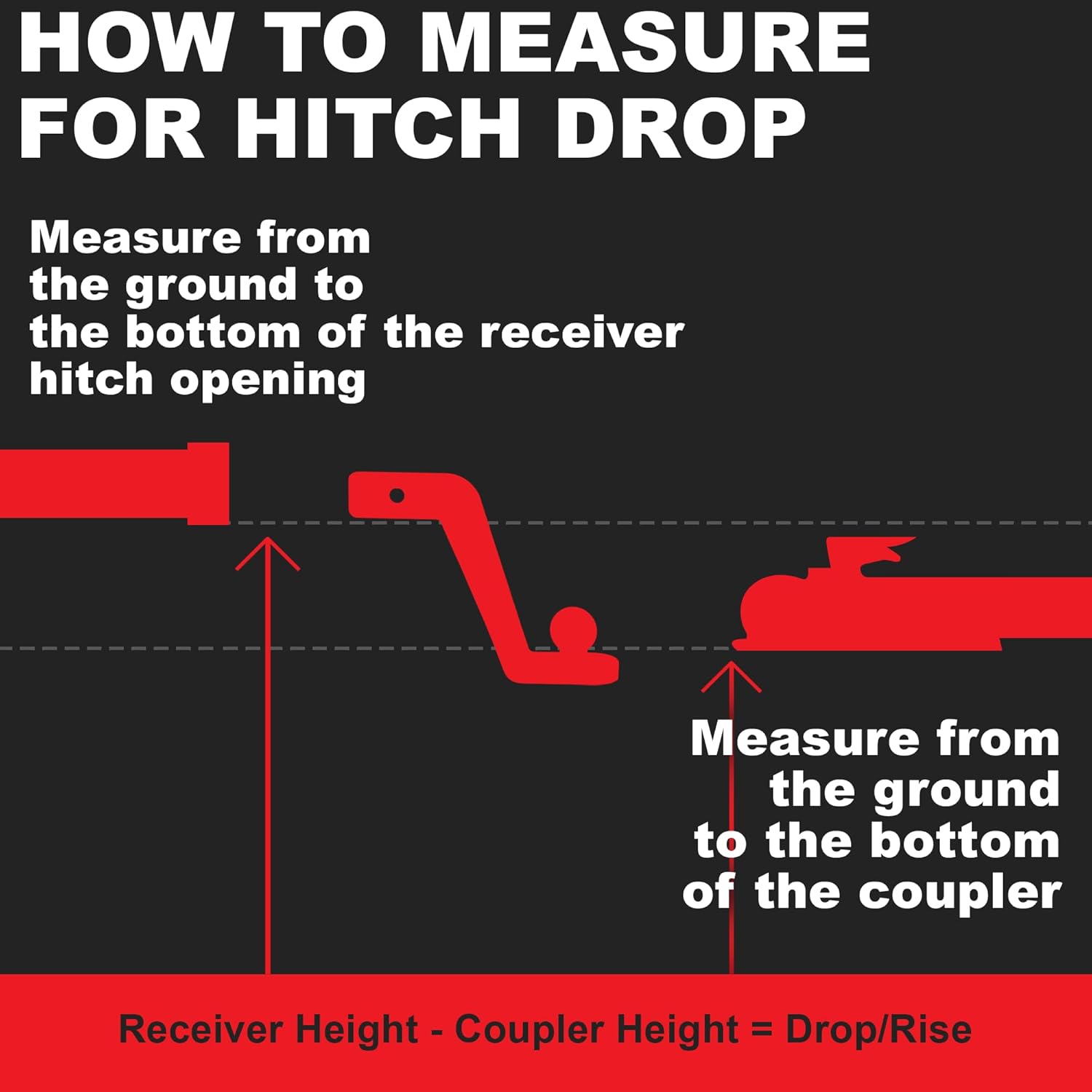 Trimax TRZ8ALFM - 8 Inch Forged Aluminum Drop Hitch, Truck, Camper, Trailer, Towing, Fixed Ball Mount Drop Hitch 2 Inch Receiver - 8,000 Ib Tow Rating, 800 lb Tongue Capacity
