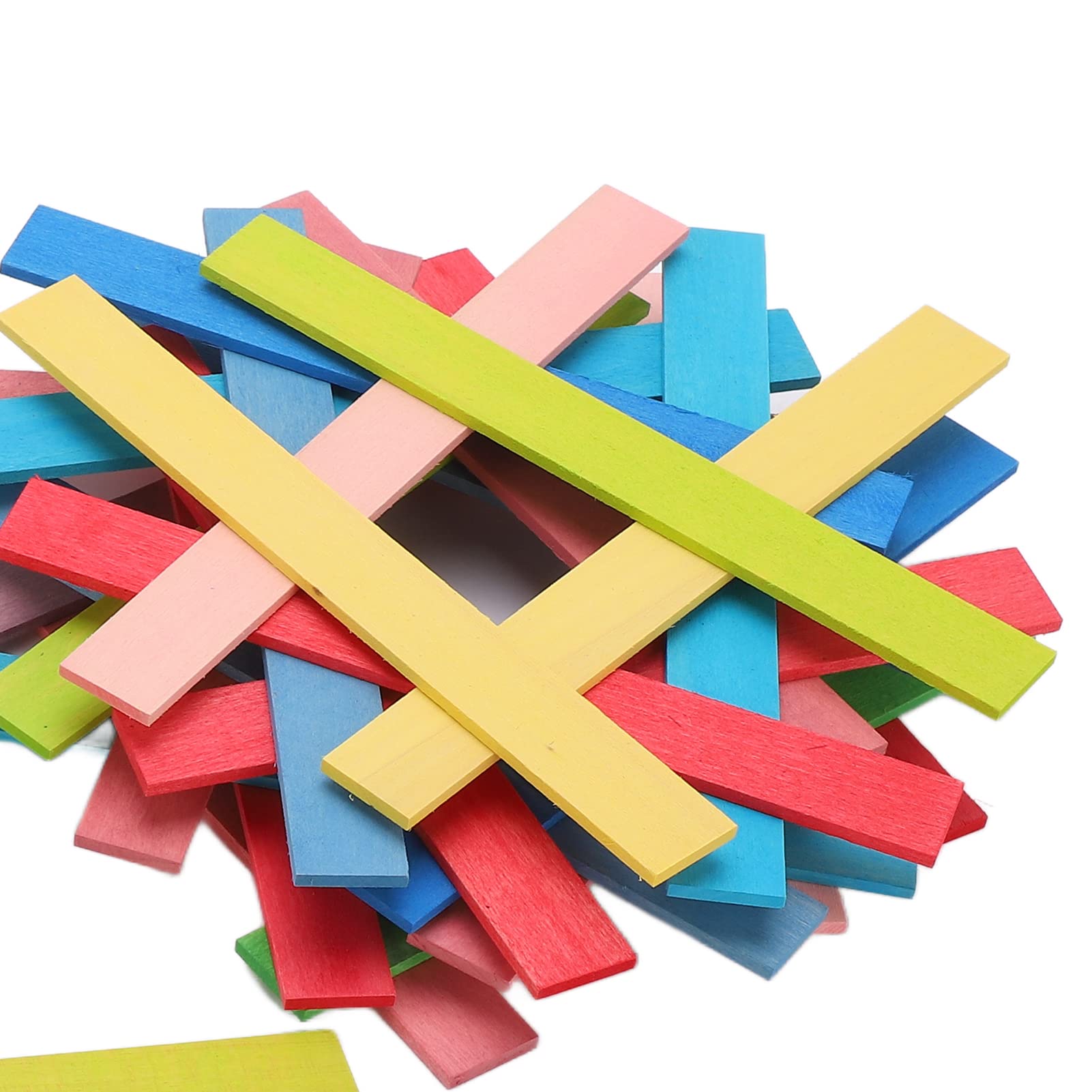 AstraLoom Holzbausteine, Bunte Brücke, Stapelspielzeug, pädagogische DIY-Puzzleblöcke für Kinder, Kleinkinder, Lindenholz-Material, 120 Teile, 18 x 2 x 0,3 cm