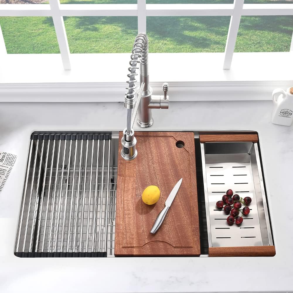 🔥 Crazy Deals 28 Undermount Workstation Kitchen Sink Stainless Steel-SOMRXO 28 Inch Stainless Steel Utility Sink Undermount Workstation Sink 16 Gauge 10 Inch Deep Single Bowl Undermount Kithchen Sink Buy 1 get 1 28 Undermount Workstation Kitchen Sink Stainless Steel-SOMRXO 28 Inch Stainless Steel Utility Sink Undermount Workstation Sink 16 Gauge 10 Inch Deep Single Bowl Undermount Kithchen Sink