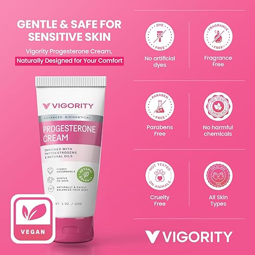 Miniatura 5 de Vigority Crema de progesterona para mujeres, crema de progesterona bioidéntica natural para el equilibrio hormonal, apoyo natural para la menopausia