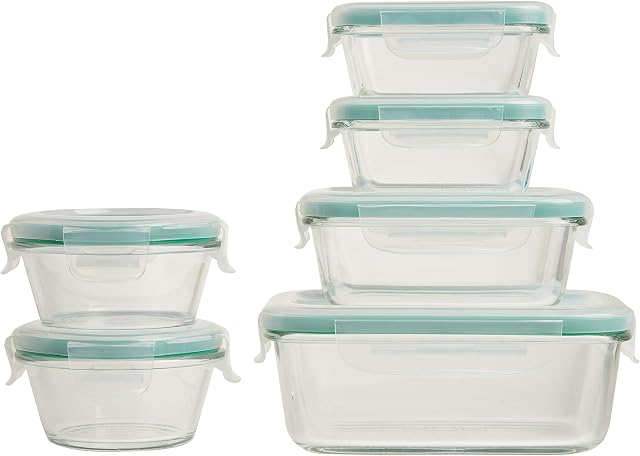 OXO 11230200 12 Piece Glass Container Set, Transparent