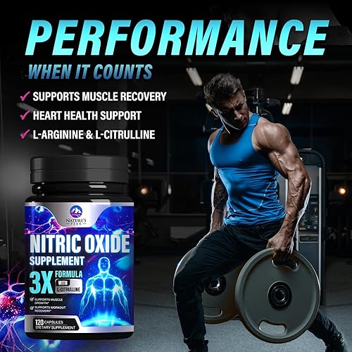 Miniatura 6 de Suplemento de óxido nítrico de 3000 mg L de arginina 3 veces de fuerza, citrulina malato y AKG, refuerzo nítrico extra fuerte para el crecimiento