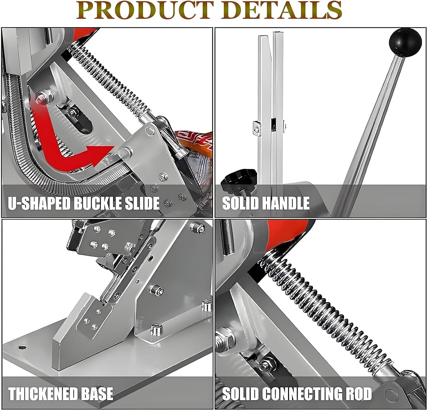 Commercial Sausage Clipper Clipping Machine, Manual U Shape Sausage Tying Machine, Diameter 50 to 120MM, Bag Tying Cutting Machine, for Supermarkets Bakeries Cafe Shops