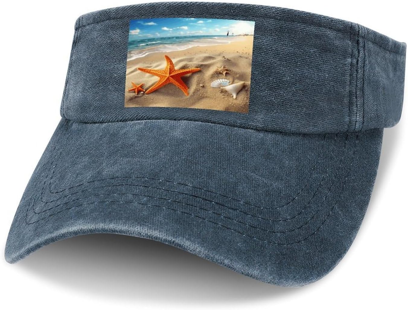 Sea Beach Starfish Sun Visor Hat for Men Women