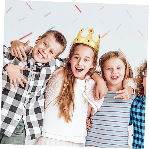 Miniatura 7 de NUOBESTY Coronas de rey dorado, delicado sombrero de corona de cumpleaños para niños y adultos, cumpleaños, baby shower, fiesta, accesorios para