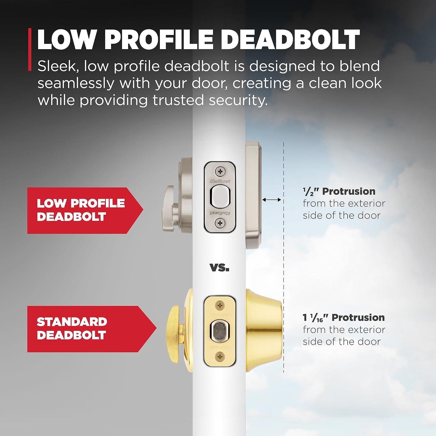 Kwikset Brentford Front Door Lock Handle and Deadbolt Set, Entry Handleset with Trafford Reversible Lever, Satin Nickel, Pick Resistant SmartKey Rekey Deadbolt Security, with Microban Protection
