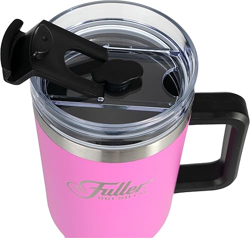 Miniatura 3 de Fuller Brush Vaso de acero inoxidable con asa, 40 onzas, sin bisfenol A, con aislamiento de doble pared, mantiene las bebidas calientes o frías