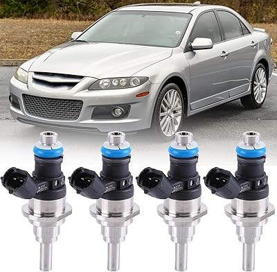 4PCS Fuel Injectors L3K9-13-250A Compatible for 2006-2013 Mazda Speed 3 6 CX-7 Turbo 2.3L Fuel Injection Nozzle E7T20171 L3K913250, L3K9-13-250, 4G2143, L3K913250A