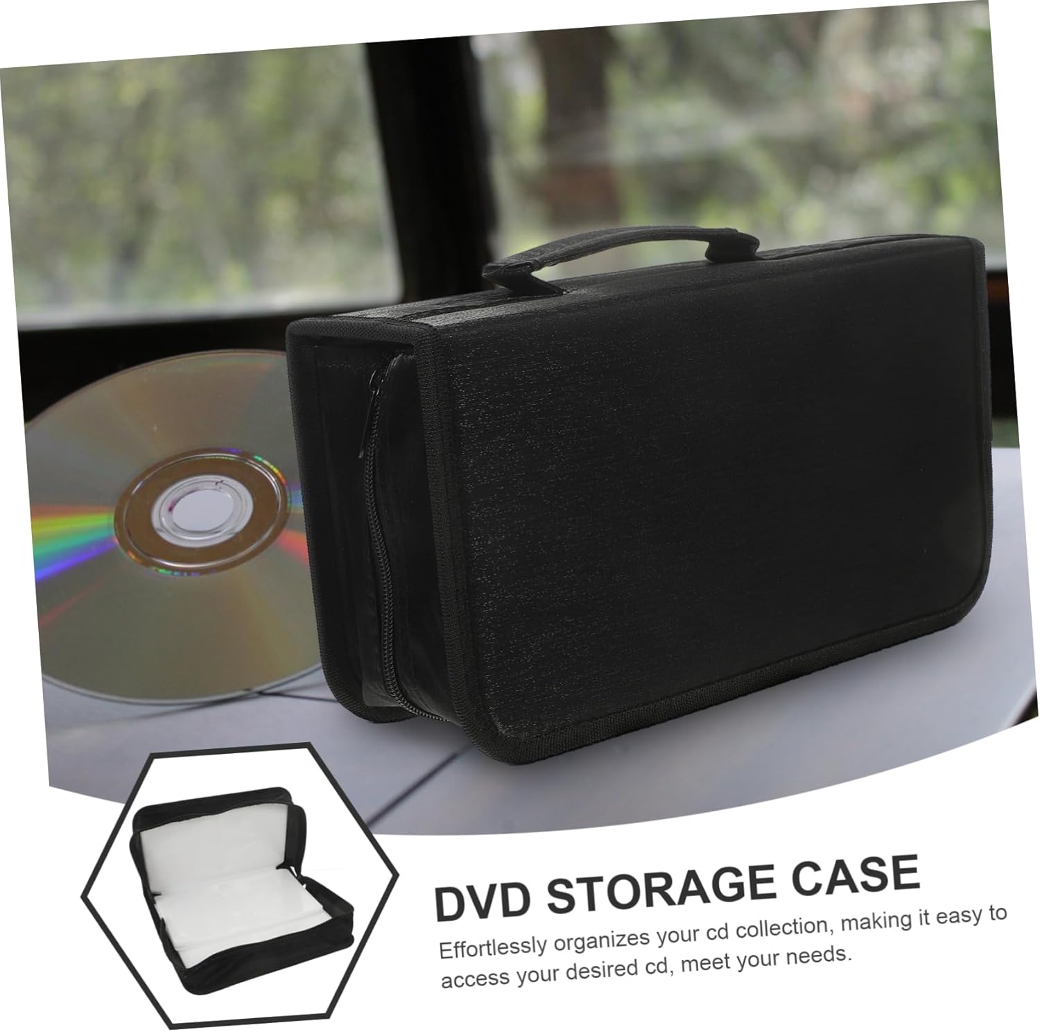 Mobestech 4pcs Modern Cd Case Holder Slots Cd Disk Storage Case Pouch Organize and Protect Your Collection