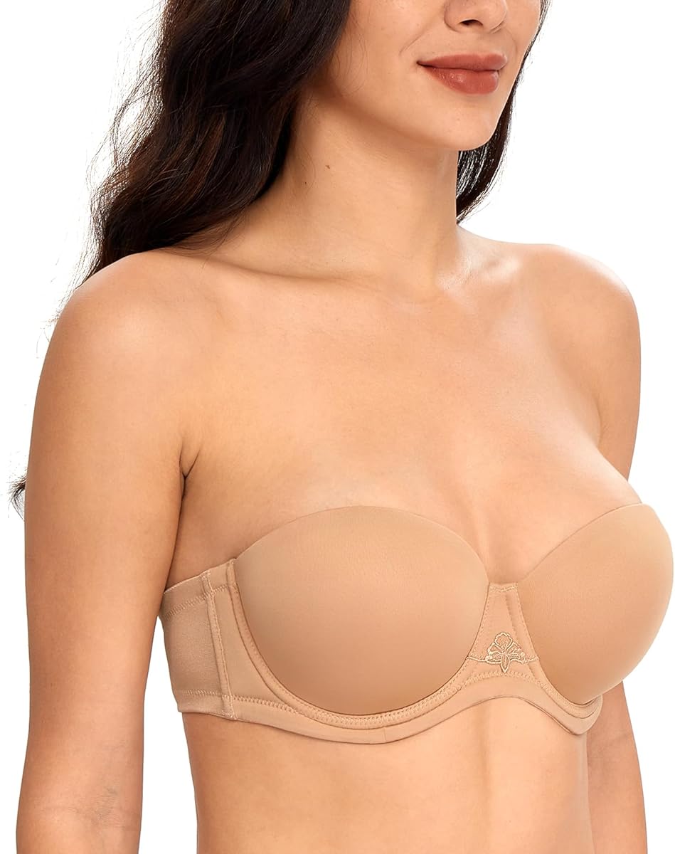 DotVol Women's Multiway Strapless Bra Full Figure Underwire Contour Beauty Back Plus Size Bra