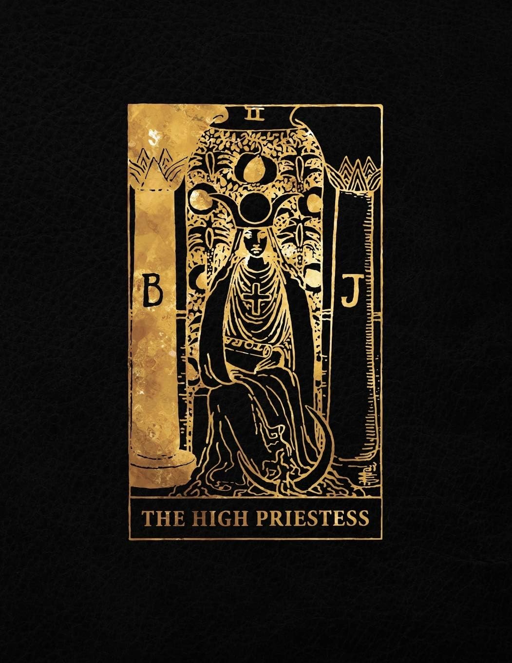 The High Priestess: College Ruled Journal | 8.5 x 11 A4 Notebook | Black and Gold Design - 150 College Ruled Lined Pages (Black and Gold - College Ruled Composition Notebook, Band 1)