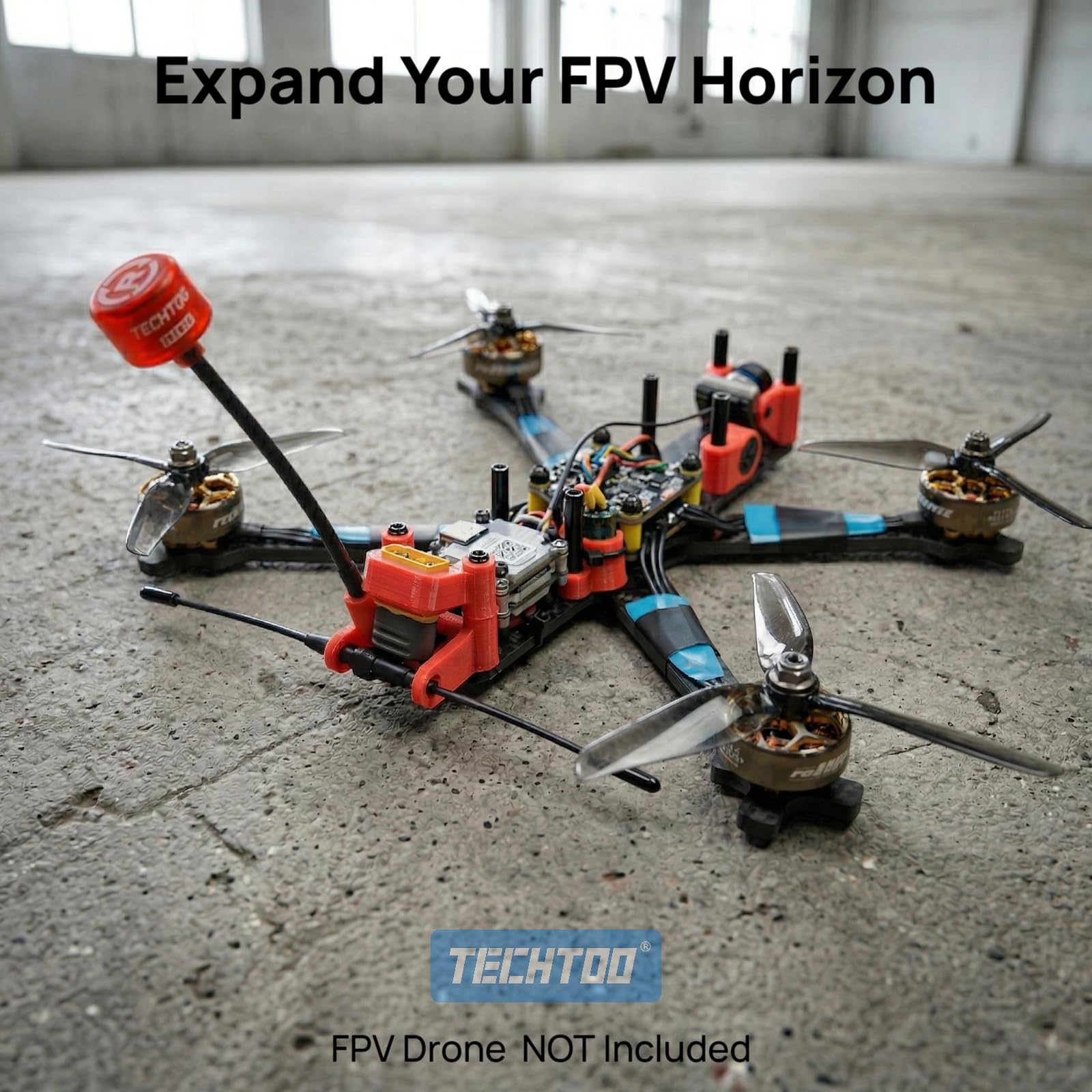 TECHTOO RHCP Langstreckenantenne 5,8 G FPV IPEX UFL 150 mm für DJI FPV Quadcopter Racing Drohne RC Drohne