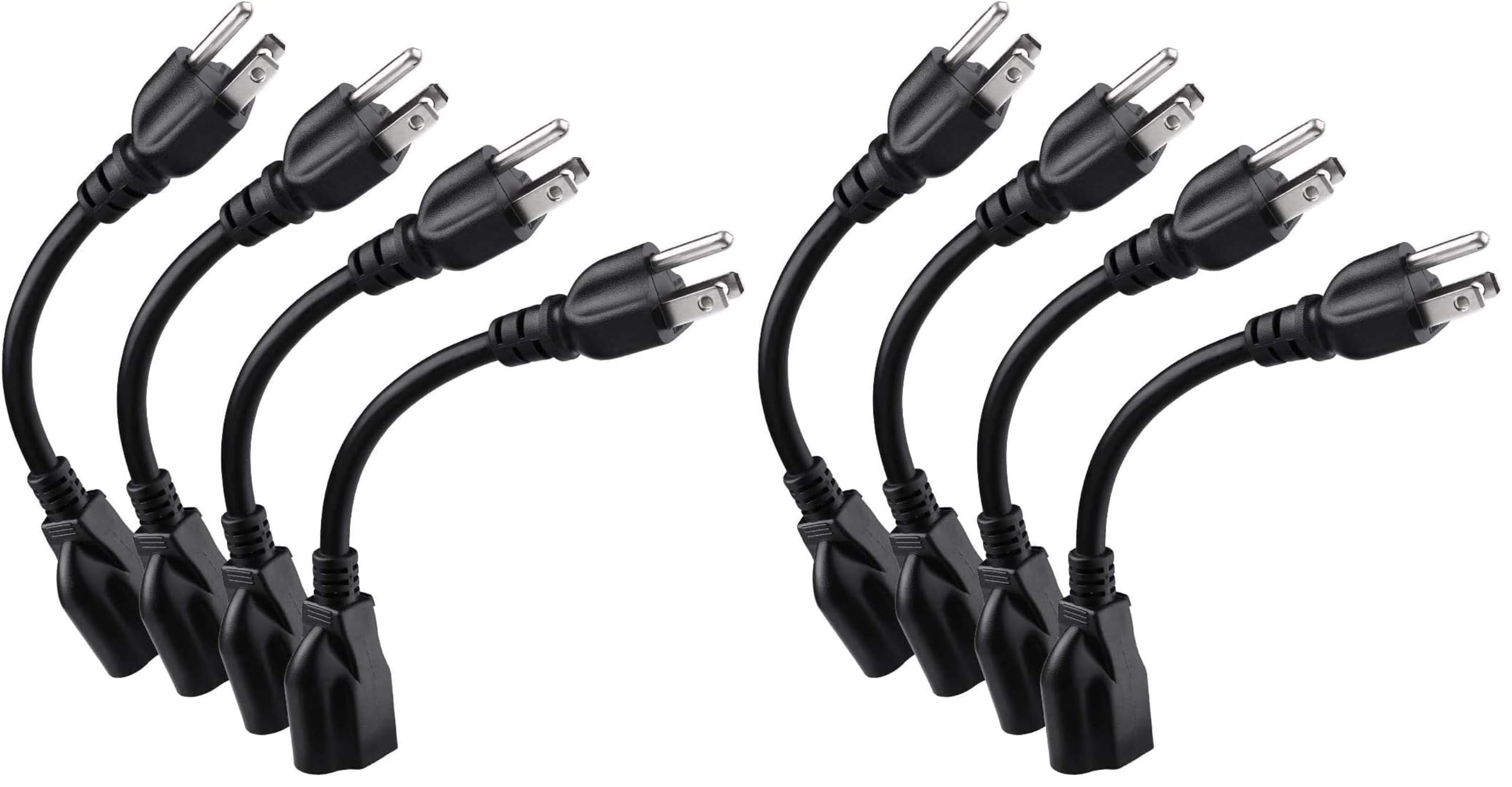 Miady Short Extension Cord - 4 Pack, 8 Inch -9