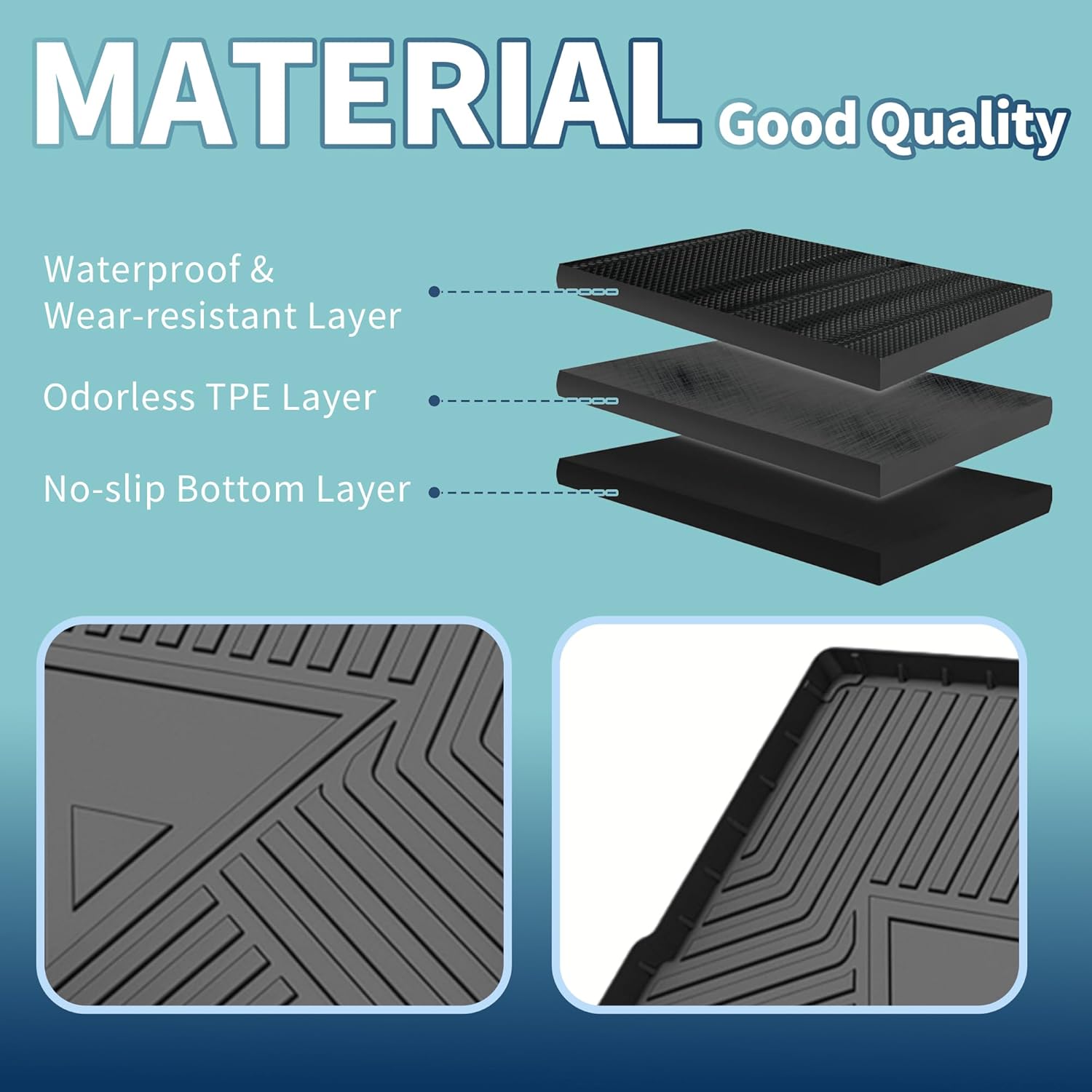 Cargo Liner Rear Trunk Mat Trunk Cargo Luggage Boot Tray Mat for Mercedes Benz GLC Class 2016-2022 for Mercedes Benz GLC250 GLC300 GLC350 GLC43