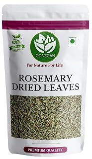 Go Vegan Rosemary Dried Leaves - 100gm | Rosemary Leaves for hair growth & Food 100g