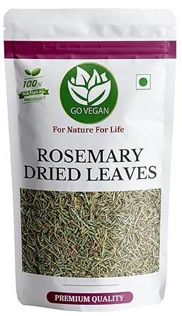 Go Vegan Rosemary Dried Leaves - 100gm | Rosemary Leaves for hair growth & Food 100g