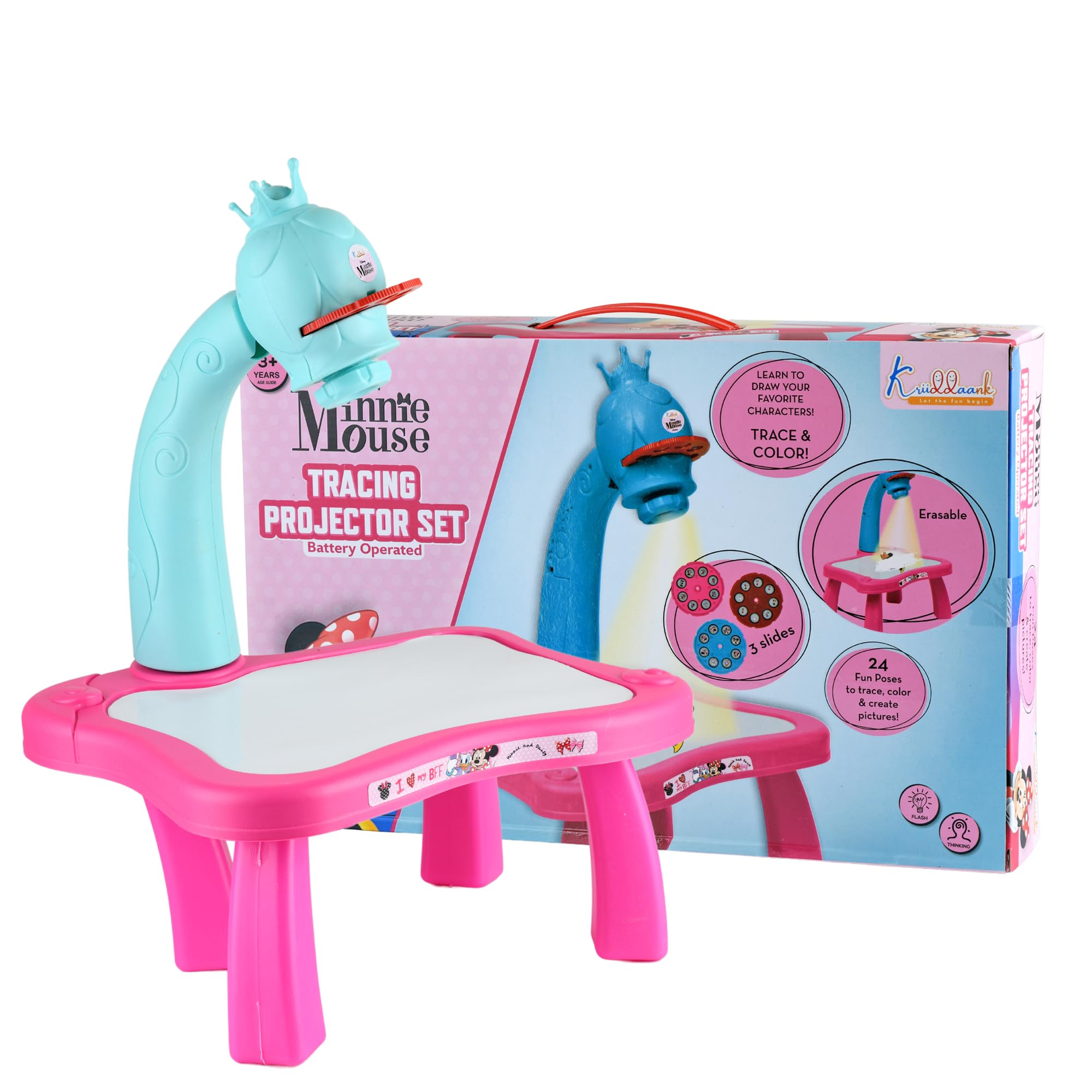 Minnie Mouse Drawing Kids Projector Set Painting Desk Table with Patterns & Colorful Water Pens Table Lamp for Better Creativity & Education Board Game for Kids (B0CWXQR4Z4) Amazon Price History, Amazon Price Tracker