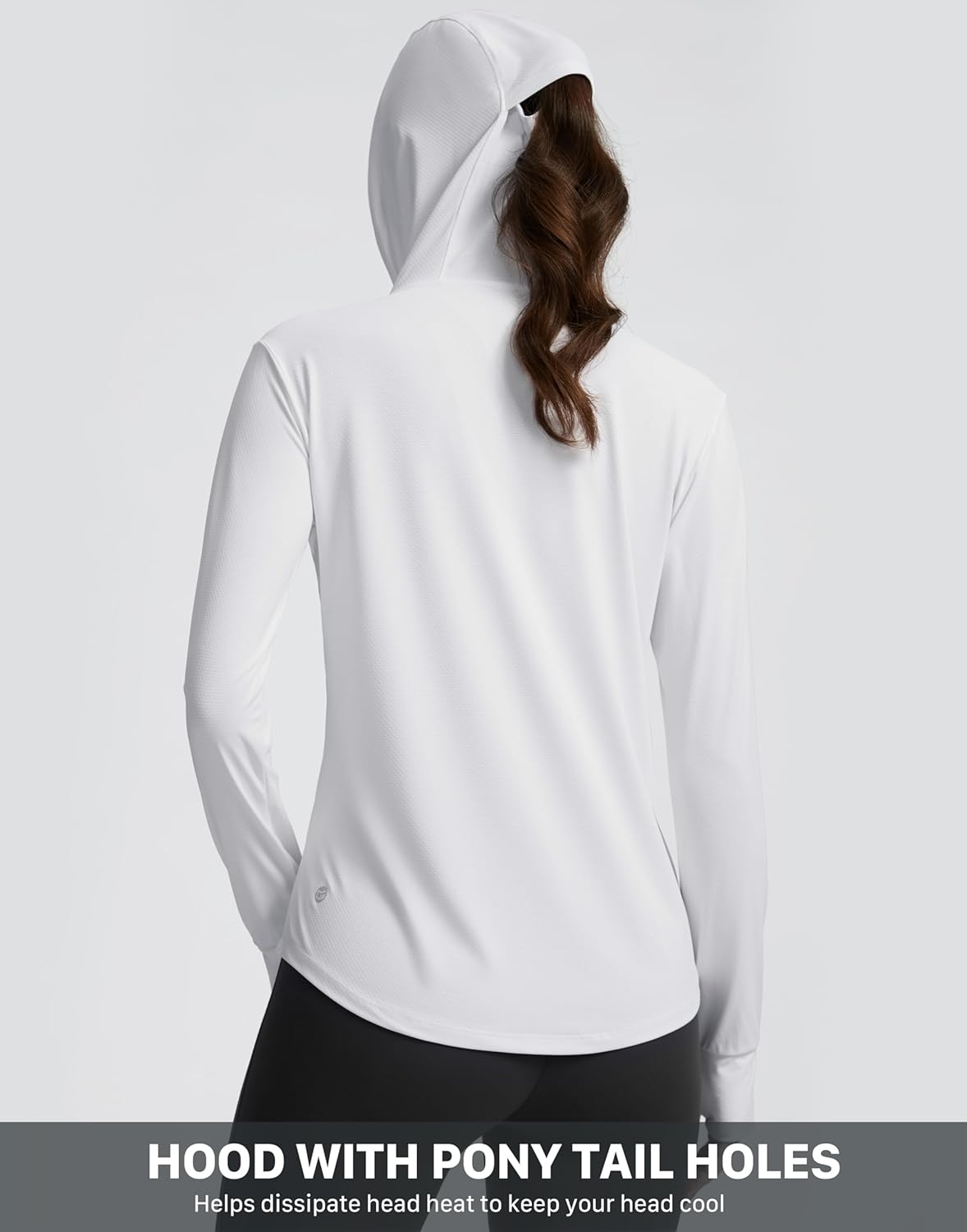 G Gradual Women's UPF 50+ Sun Protection Hoodie Jacket with Ponytail Hole and 4 Pockets Lightweight Long Sleeve for Hiking