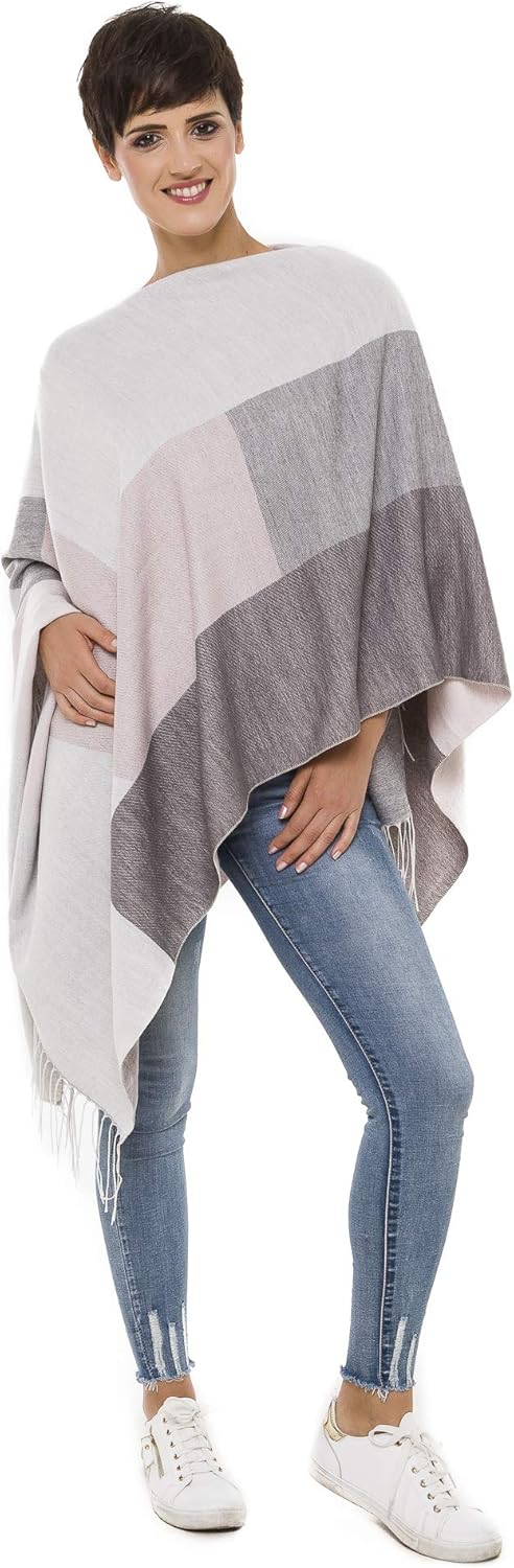 Cardigan Poncho Cape: Women Elegant Cardigan Shawl Wrap Sweater Coat for Fall Winter