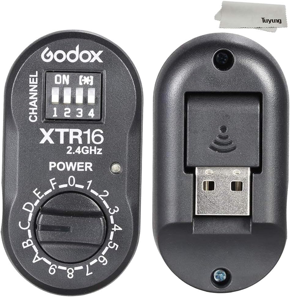 Godox 2.4G Wireless XTR-16 Receiver for X1C X1N XT-16 Transmitter Trigger Wistro AD360/DE/QT/DP/QS/GS/GT Flash Series