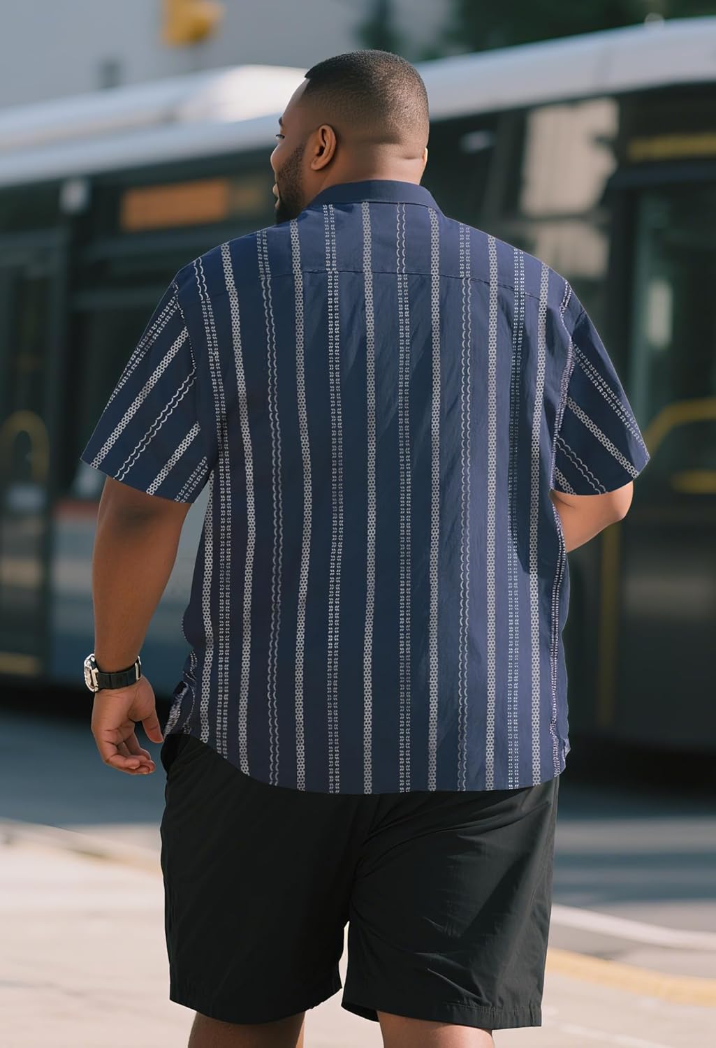 Button Down Shirt Men Causal Big and Tall Shirts for Men Short Sleeve Button up Summer Beach Work Shirts Plus Size - Image 2