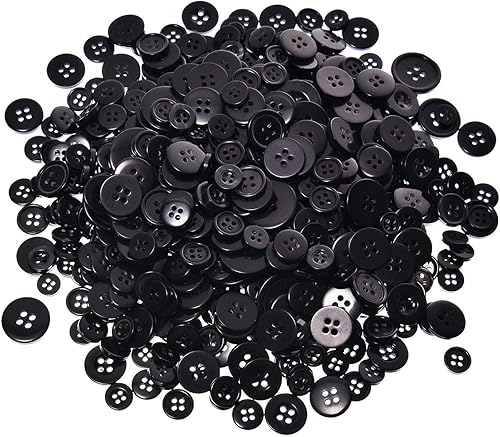 Miniatura 24 de 600-700 piezas de botones de Navidad para manualidades a granel mezclados en rojo, verde y blanco, botones para manualidades de tamaños variados