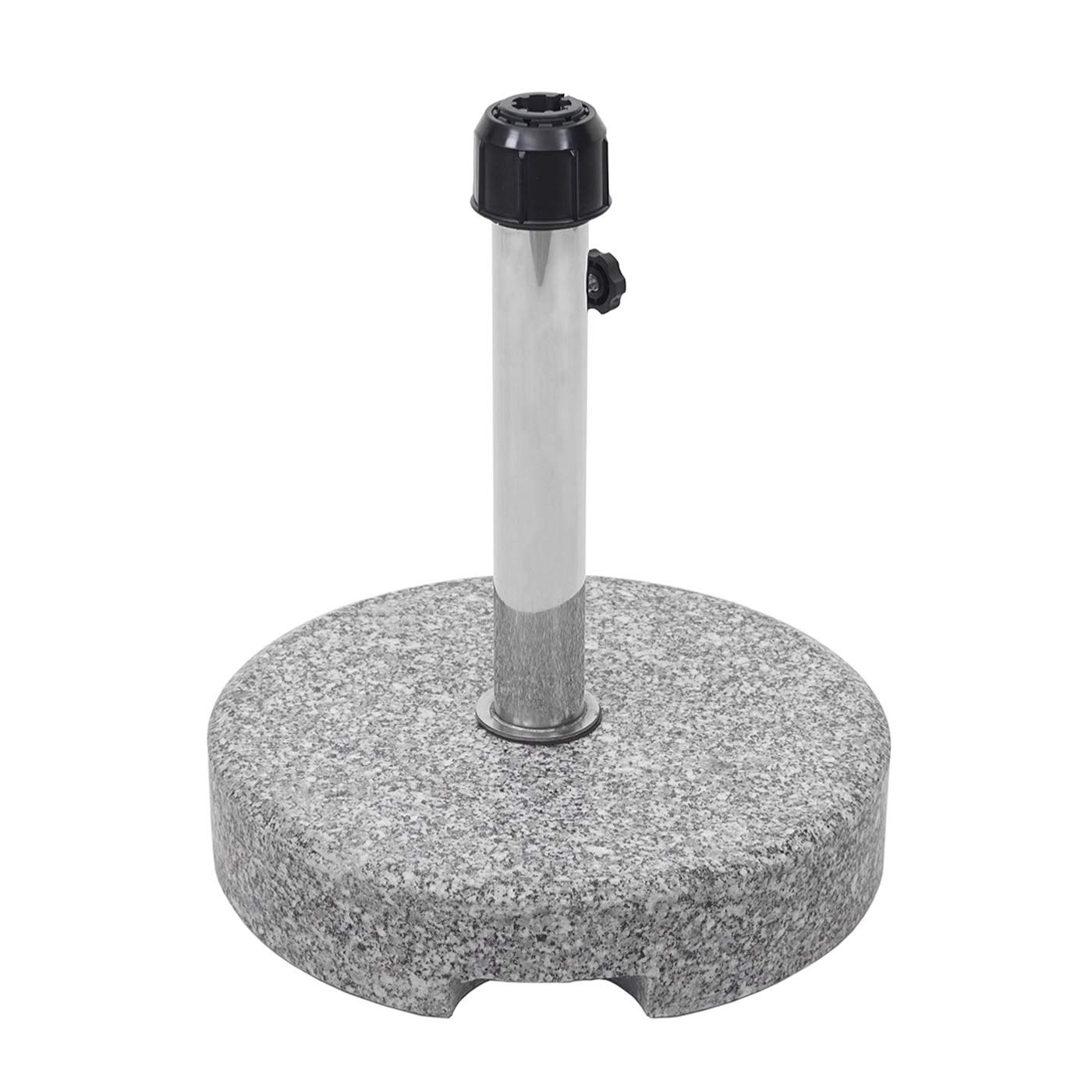 Mendler Stojak na parasol przeciwsłoneczny HWC-F92, stojak na parasol, granit, 24 kg, okrągły, szary