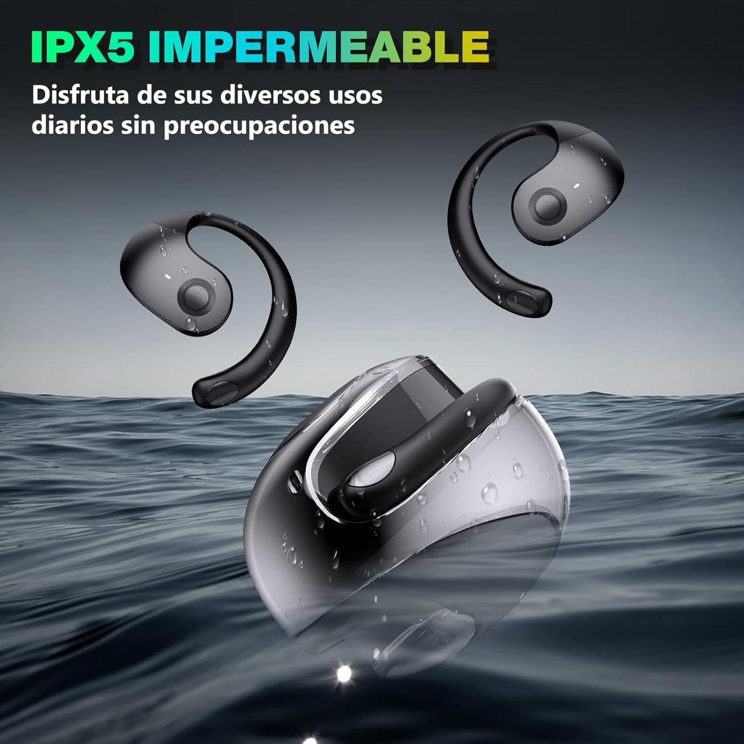 KUFUNG BY01 Earbuds demonstrating IPX5 water resistance