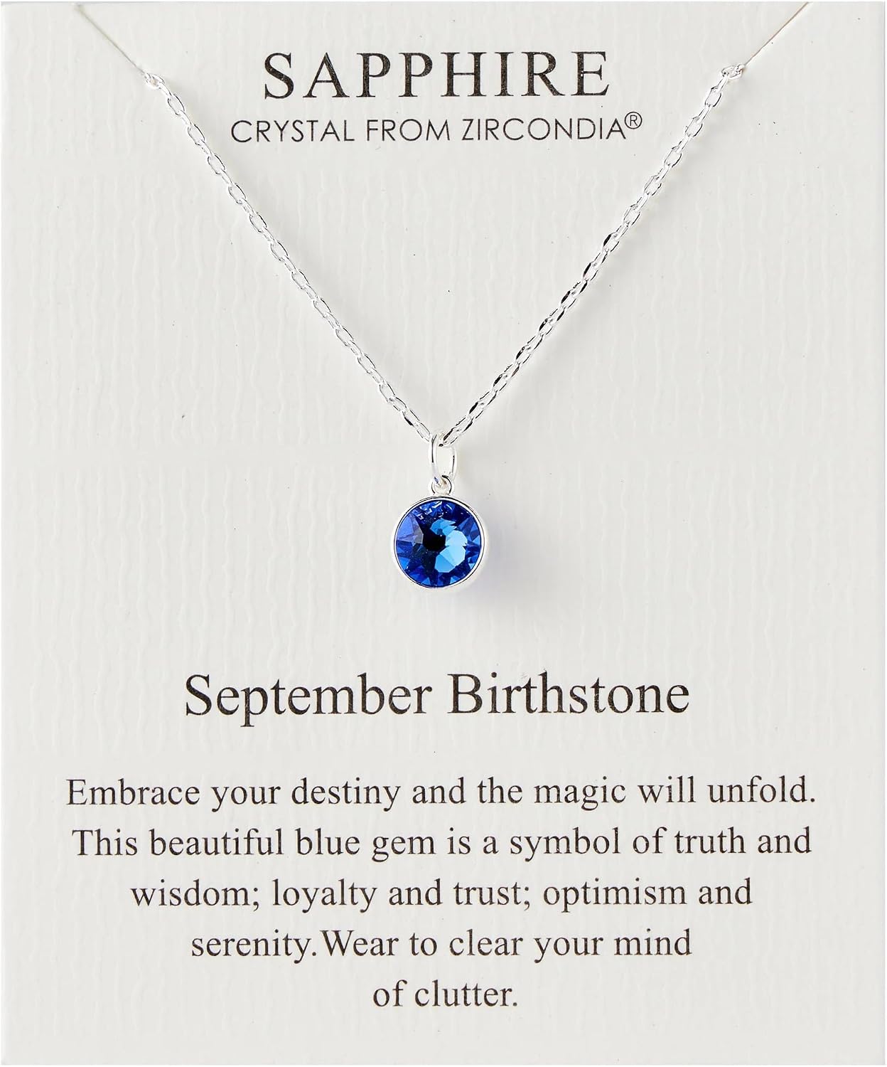 September birthstone necklace