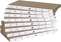 Catinarla 8-Pack Reversible Cardboard Cat Scratch Pads - Durable Eco-Friendly Scratcher for Claws, Rest & Play