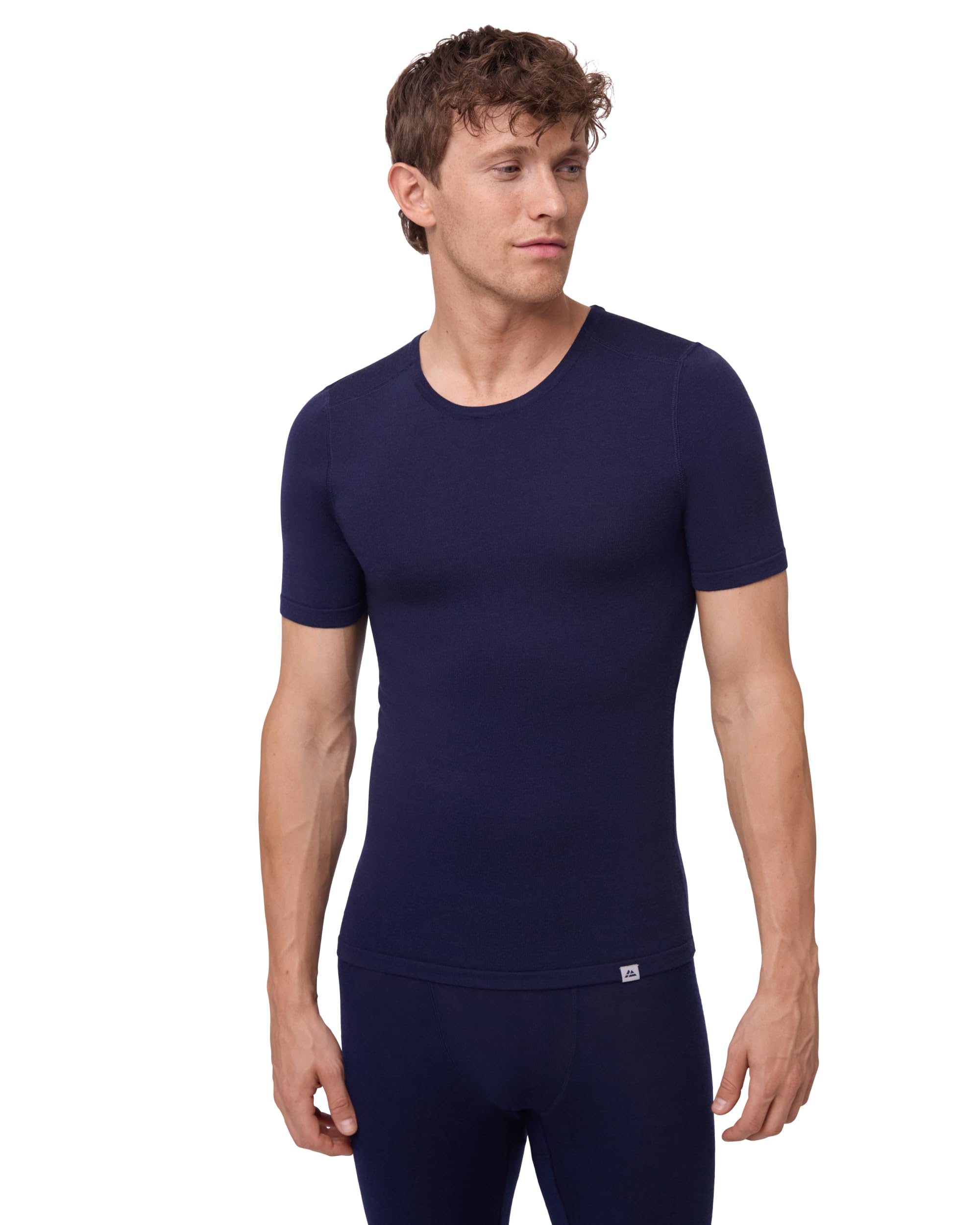 DANISH ENDURANCE Maglietta Termica Uomo Lana Merino, Manica Corta | Maglietta termica in lana merino, 180 g/m², regola la temperatura e riduce gli odori, per trekking, escursionismo e sci