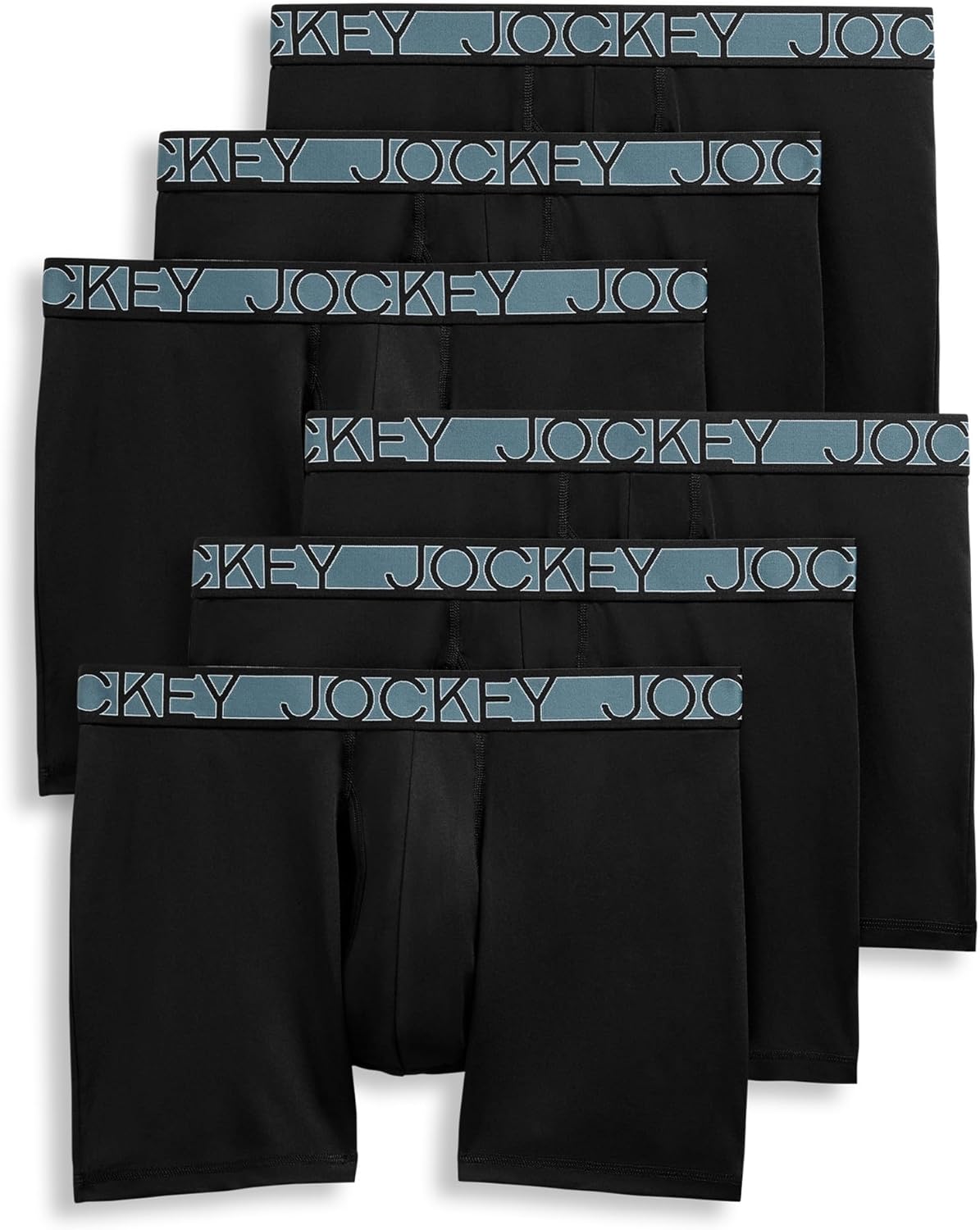 Jockey Men's Underwear Active Microfiber 5" Boxer Brief - 6 Pack