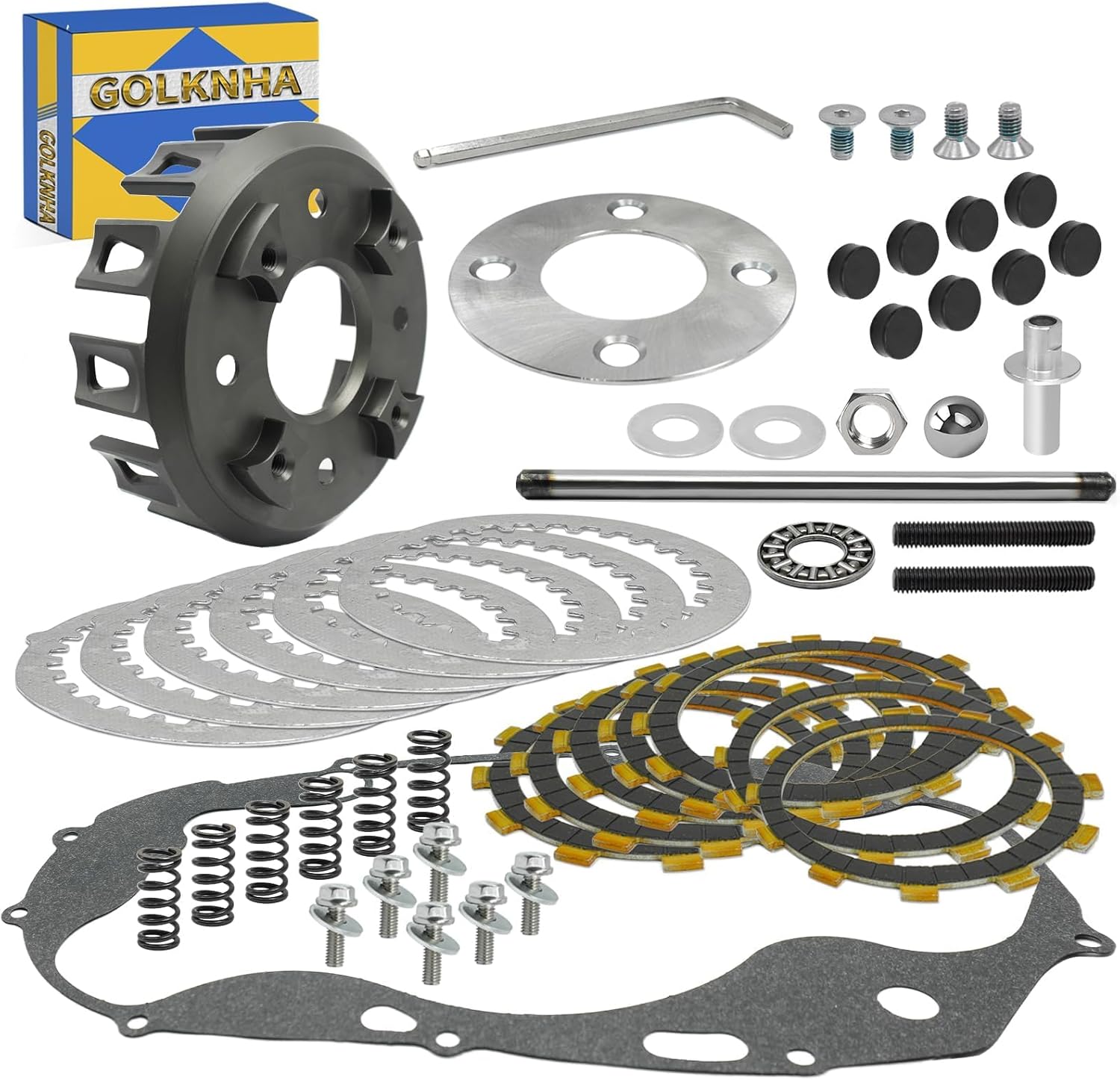 Clutch kit & Billet CNC Basket & Friction Steel Plates for Yamaha Banshee 350 YFZ350 1987-2006 RZ350 1984-1985