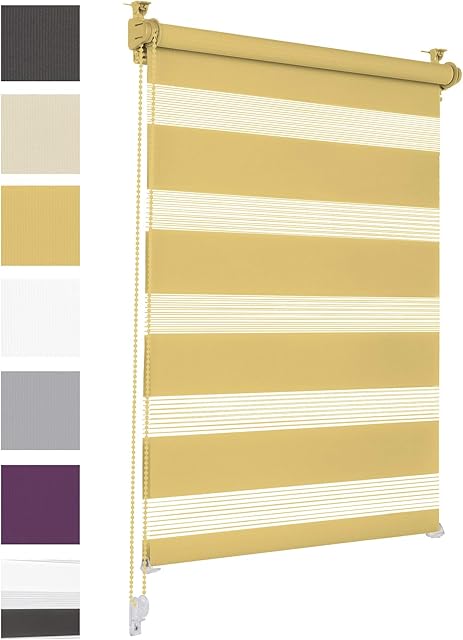 Roleta podwójna Sonello Klemmfix bez wiercenia dzień/noc 30 cm x 130 cm beżowa Roleta do drzwi i okien