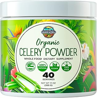 Organic Celery Juice Powder (40 Servings) Supports Gut Health, Detox Juice Cleanse, Boost Energy Levels & Immune System, Green Juice Powder, Powdered Greens, Colon & Body Detox Cleanse for Women Men