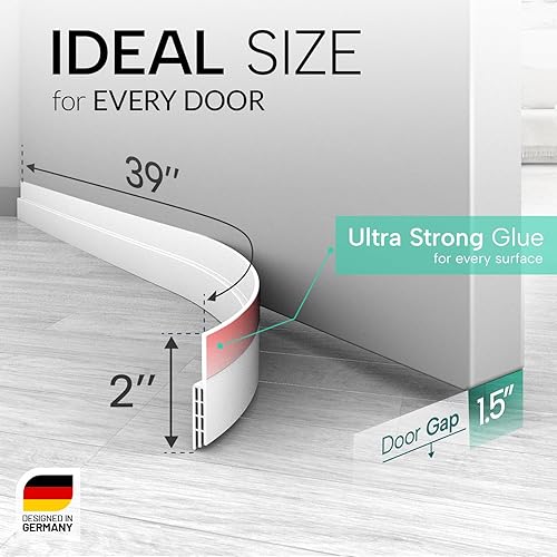 Miniatura 2 de Vellure Tope de puerta para parte inferior de la puerta, barrido de puerta de primera calidad para parte inferior de la puertaburlete de puerta