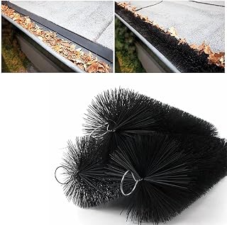 Roof Gutter Anti Blocking Brush To Prevent Fallen leaves From Clogging The Gutter, Easy to Clean and Reusable, Tiameter 4.33 inch, Length 16ft