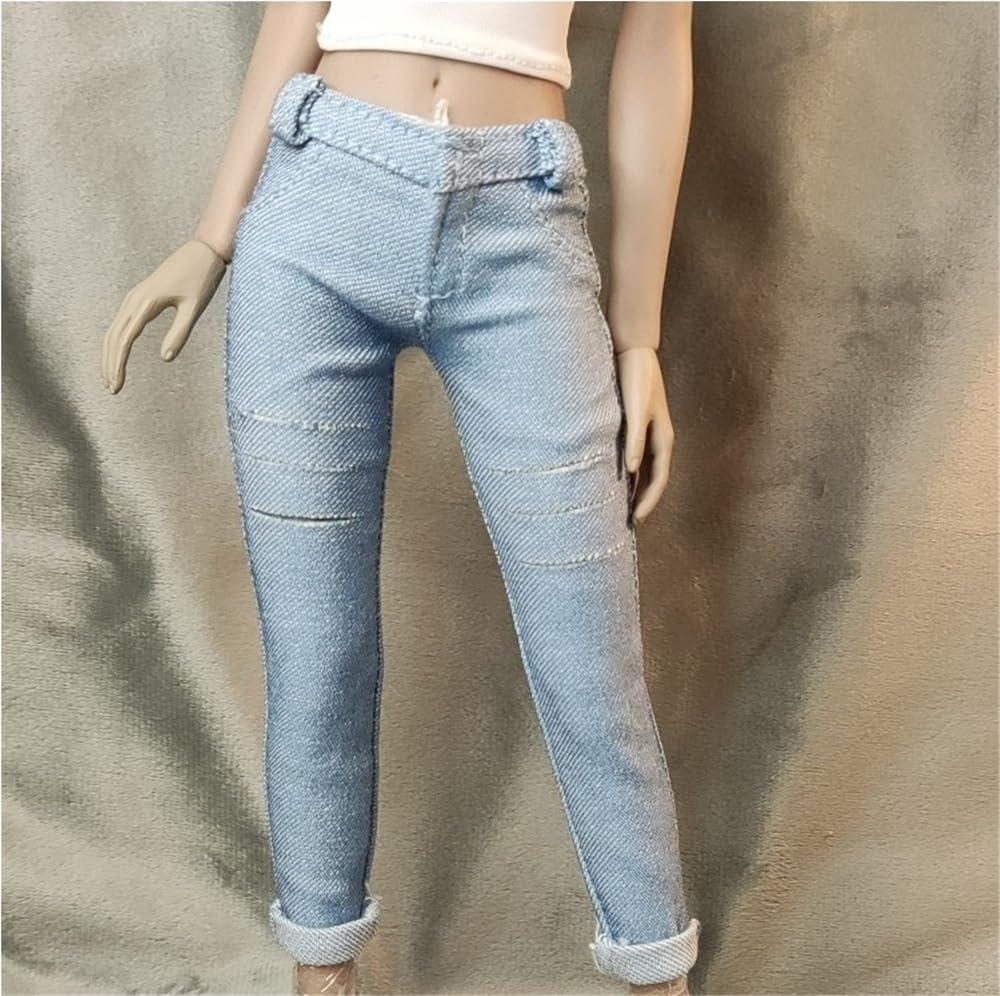Costume de poupée 1/6 haute couture pour figurine femme AMITD en coupe droite bleue