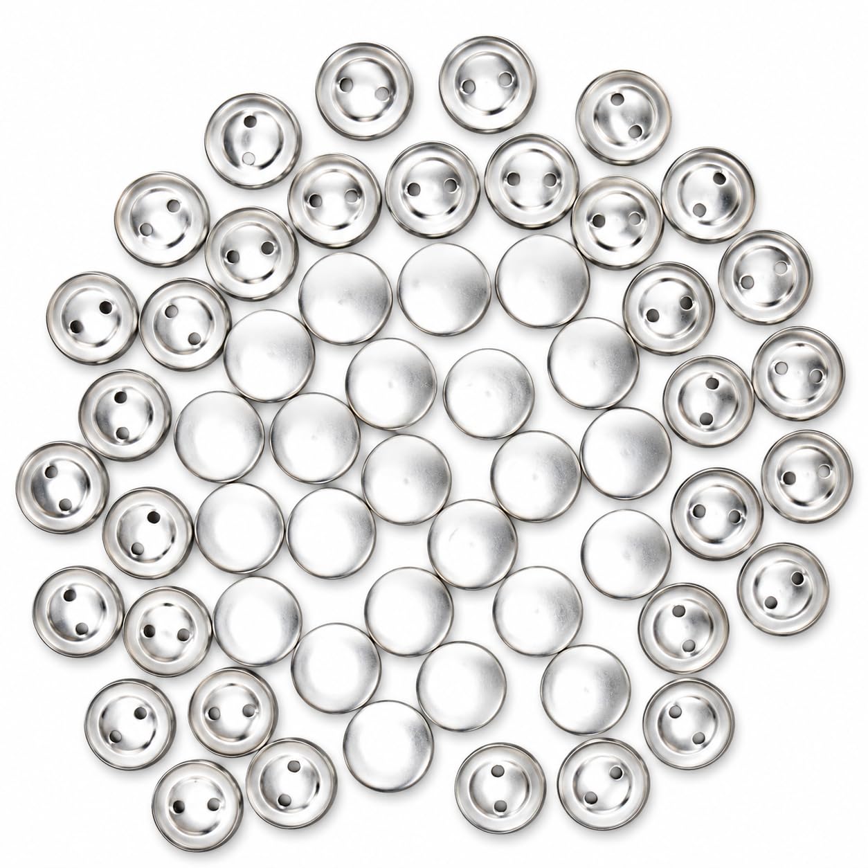 M Fabrics Button Moulds for Sewing and Embroidery,Size 22L (Aluminum) Pack of 700 Button (22L)-image-49