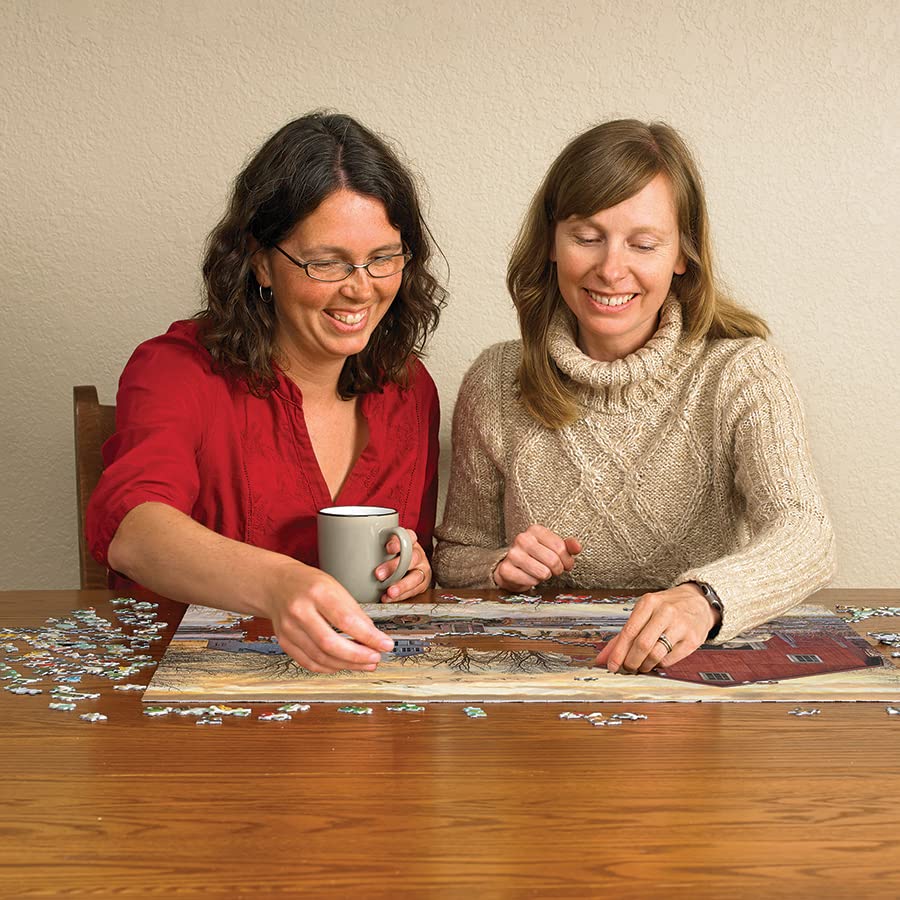 Cobble Hill Puzzle de 1000 pièces – Hiver à la ferme – Exemple d'affiche incluse