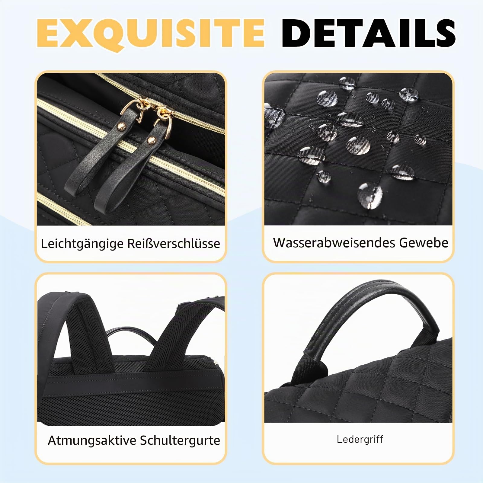 LORADI Leichtgewicht Taschen Wickeltasche Rucksack Wickelrucksack | Kinderwagen Clips, isolierte Taschen, wasserdicht, leicht zu reinigen, langlebig