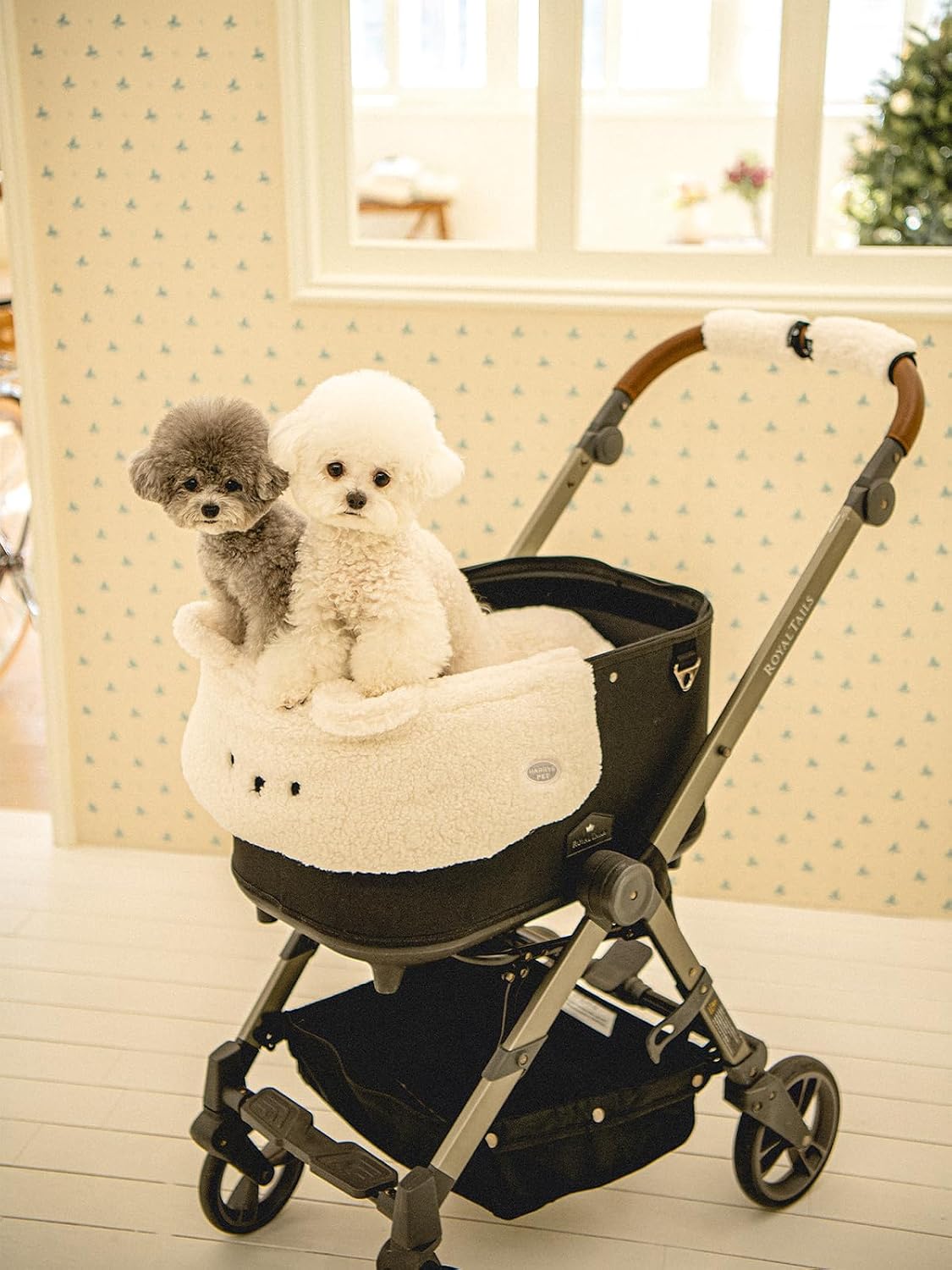 Stroller Cover for Pets, Stroller not Included, Comforter, Scribble Edition, Harryspet, Stroller Guard, Pet Stroller Front Section Guard, Cover only (Milk White)