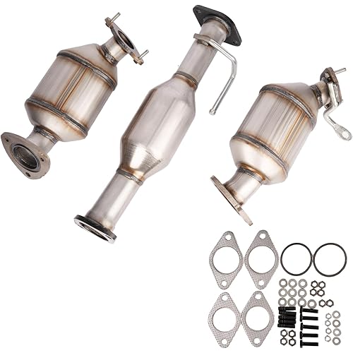 High Flow Front Catalytic Converter Kit Compatible with Chevy Traverse 2009-2017 GMC Acadia 2007-2017 Buick Enclave 2008-2017 Saturn Outlook 2007-2010 3.6L(EPA Compliant)