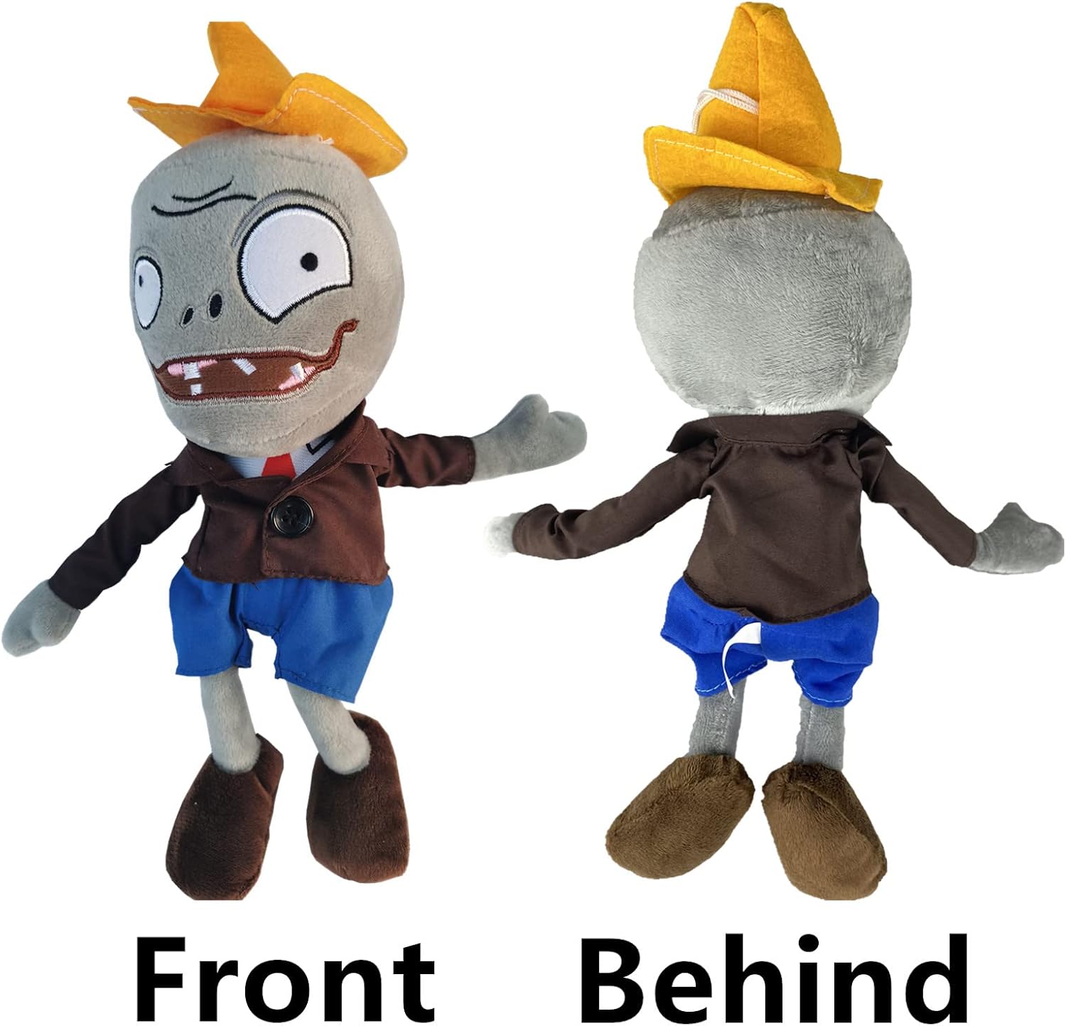 JHESAO 10 PCS Plants and Zombies PVZ Plush Toys - Normal & Gray Zombies Plushies, Soft Dolls New