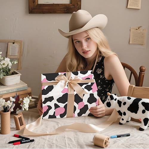 Vista 258 de WRAPAHOLIC Papel de regalo reversible, mini rollo, 17 pulgadas x 33 pies, adorable diseño de gato y azul sólido para cumpleaños, vacaciones