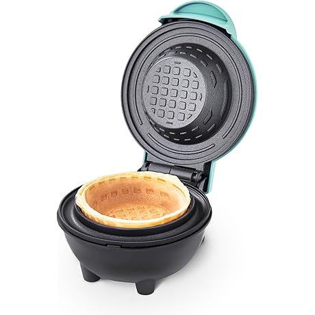 Mini Waffle Bowl Maker: Create Delicious Waffle Bowls, Burritos, Ice Cream Cones & More!