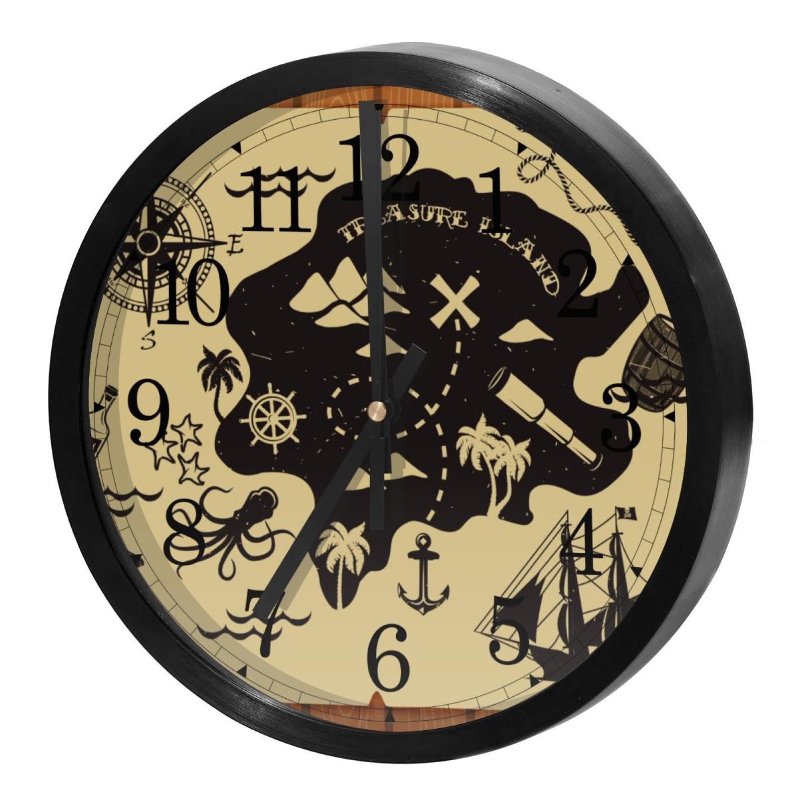 Horloge murale silencieuse à quartz sans tic-tac à piles pour maison et école