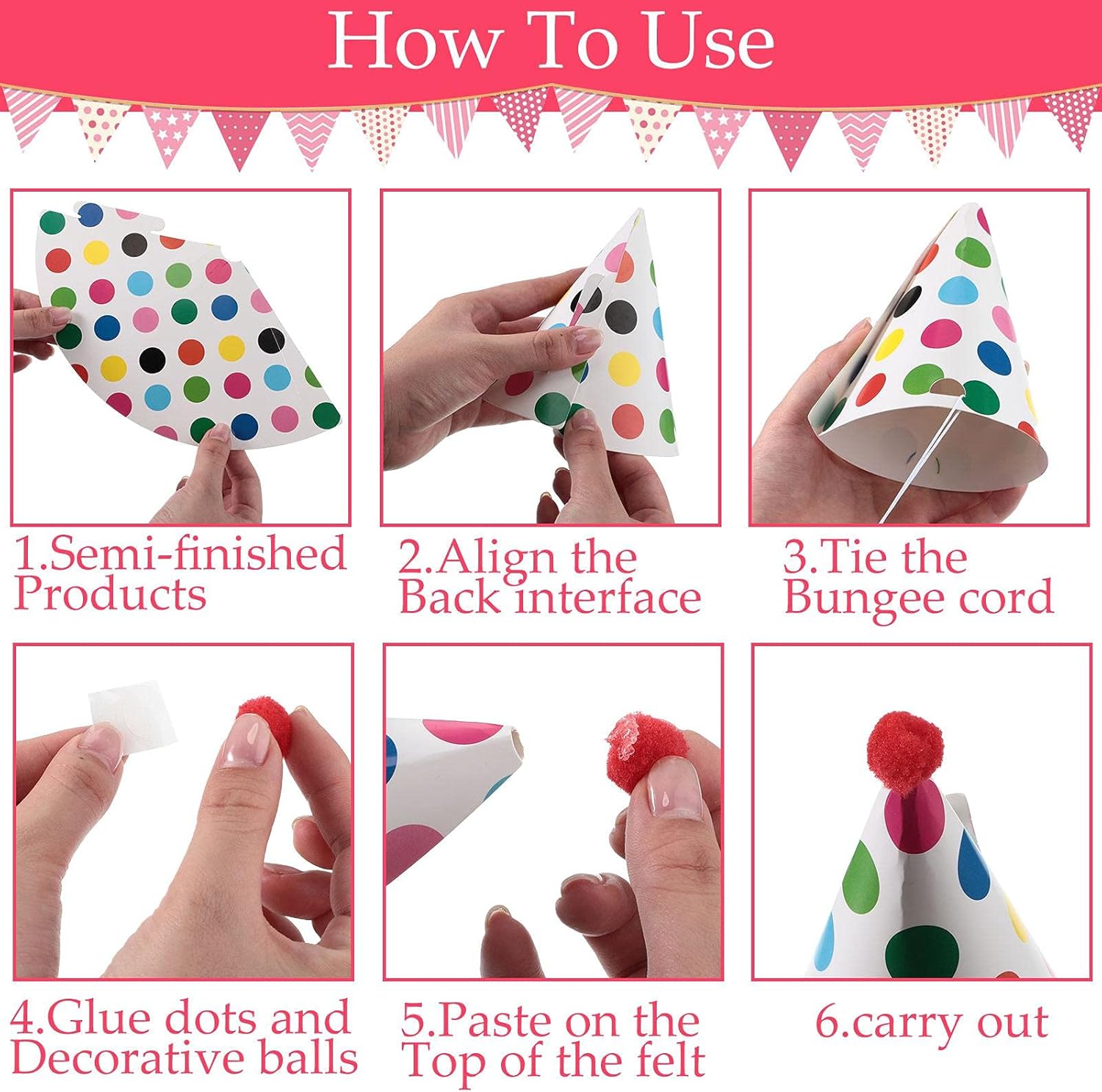 14 Pieces Pet Birthday Party Cone Paper Hats and Dog Birthday Crown Hat Adjustable Colorful Suitable for Cat and Dog Birthday Party Accessories : Pet Supplies