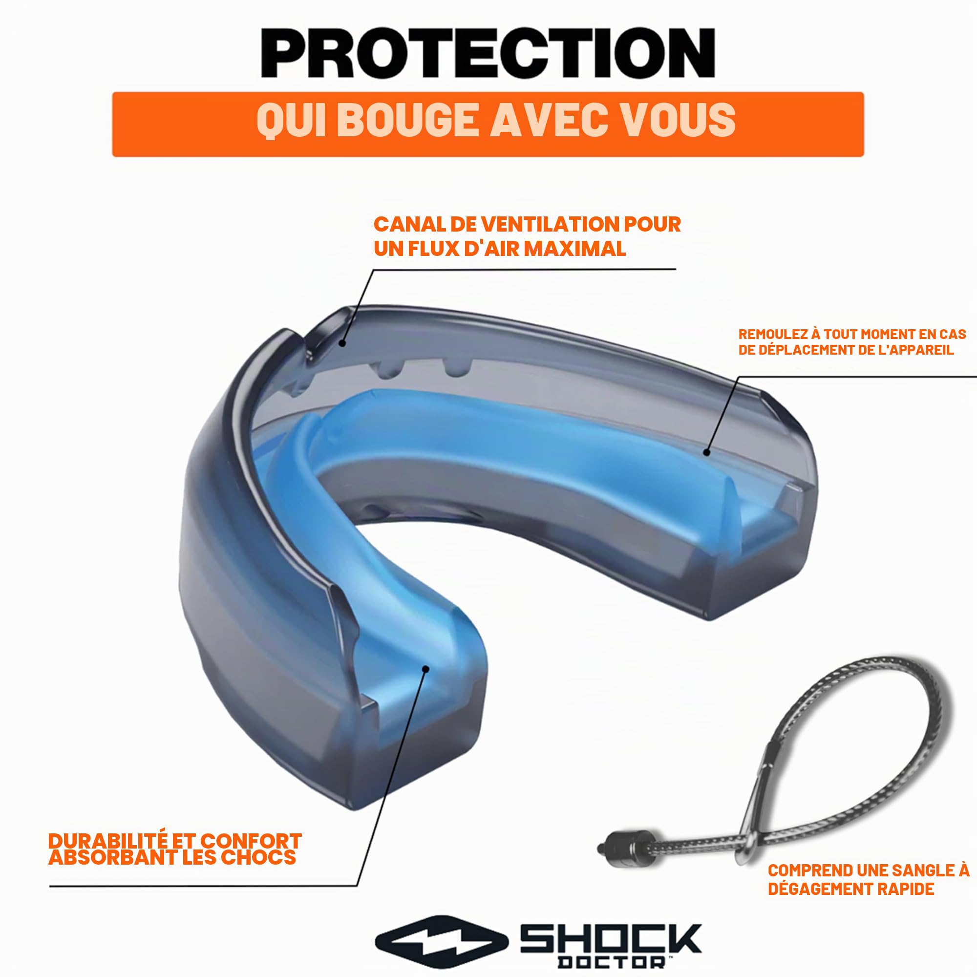 Shock Doctor Ultra Bretelles, Mixte, Ultra